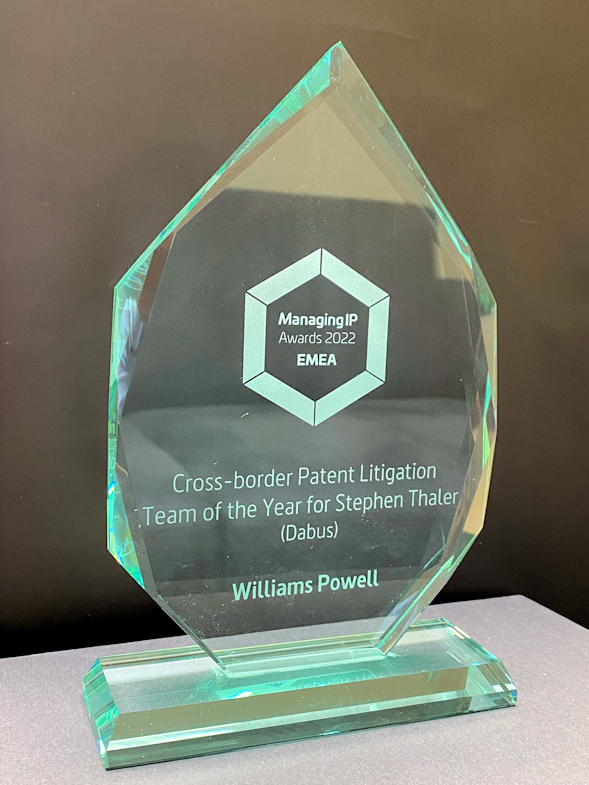 Williams Powell wins MIP award of European Cross-Border Patent Litigation Team
